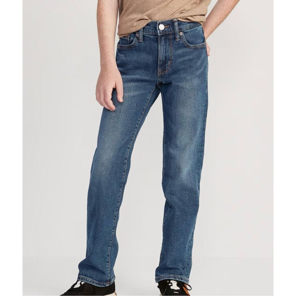 Youth Boys Old Navy Built in Flex Straight Leg Cancun Wash Jeans - Sz 16